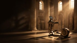 Modernus eliptinis treniruoklis romėnų pastate